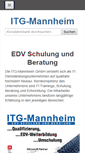 Mobile Screenshot of itg-mannheim.de