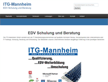 Tablet Screenshot of itg-mannheim.de